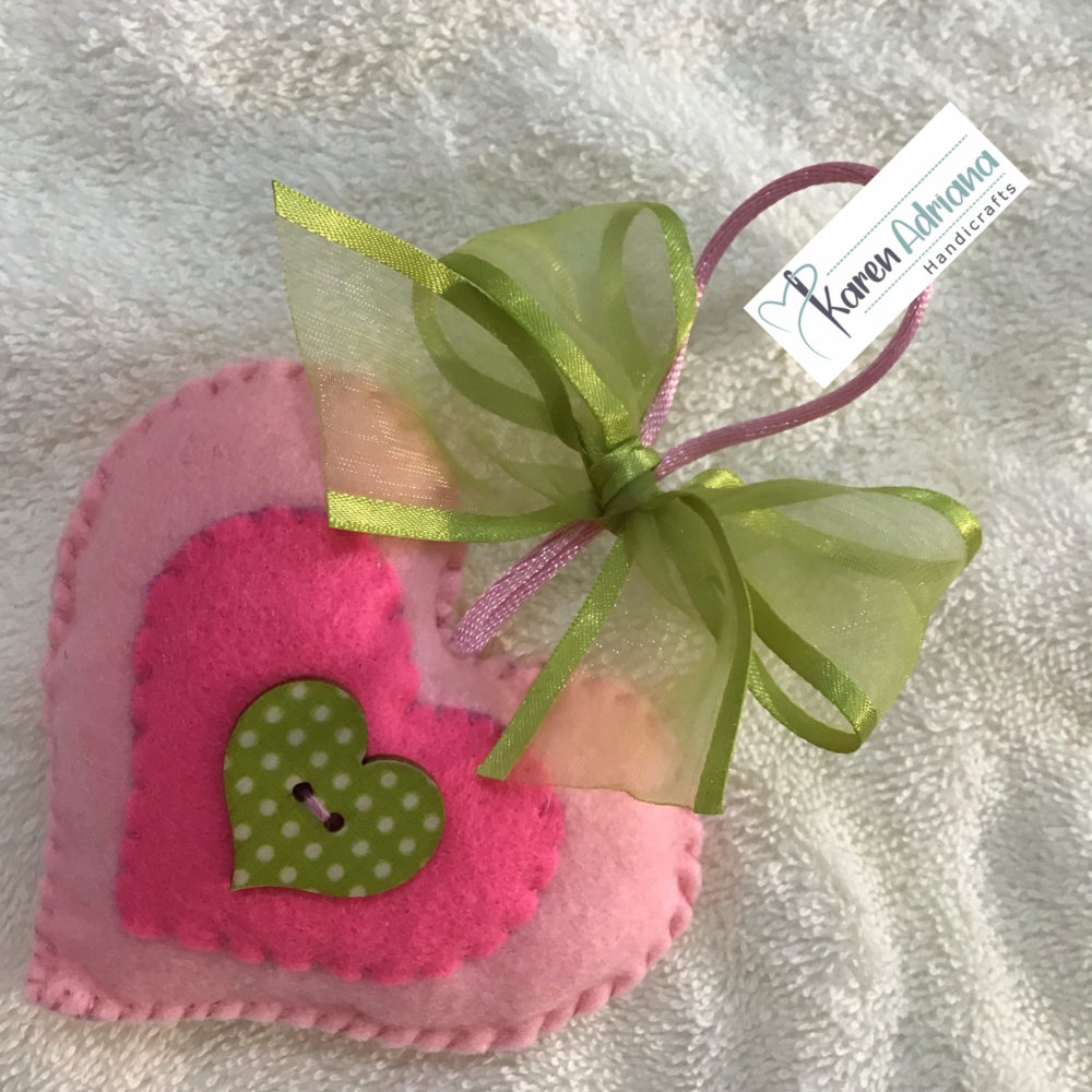 CORAZÓN ROSA y VERDE