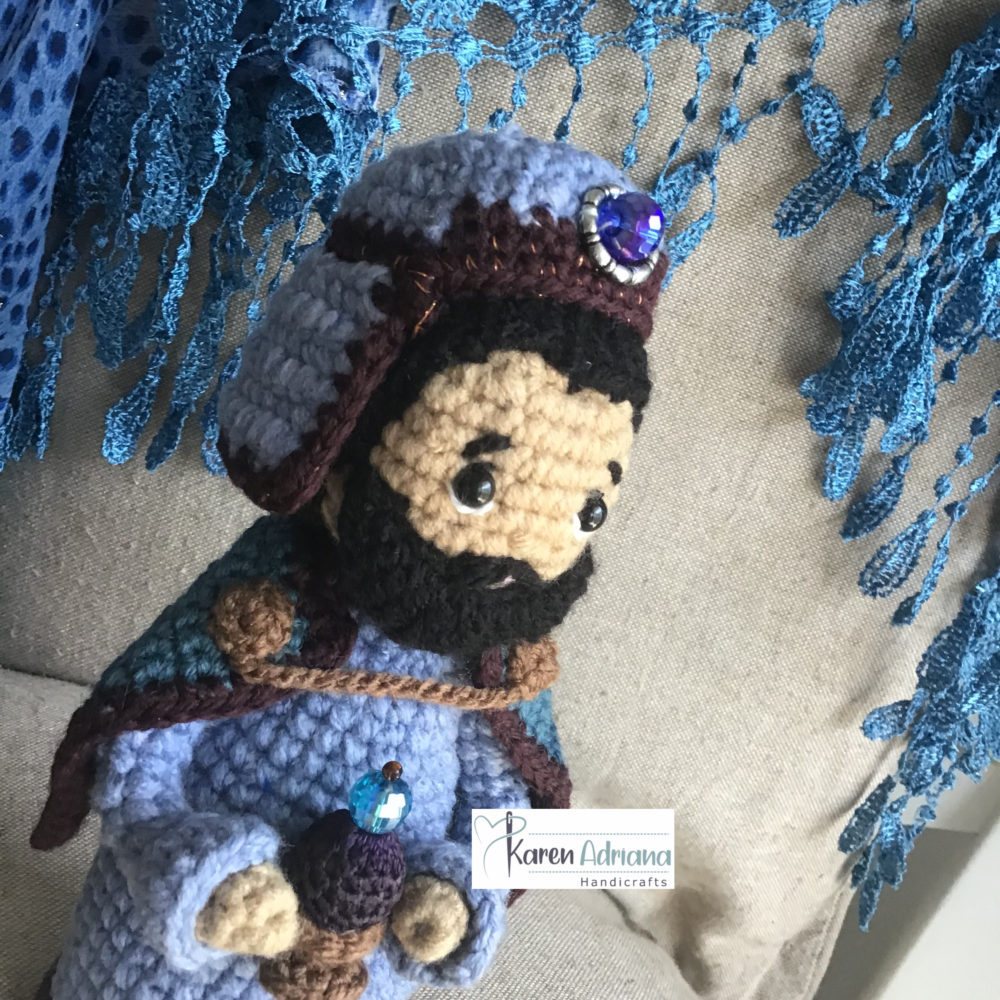 Rey Mago Baltasar (Amigurumi) Serie Nacimiento